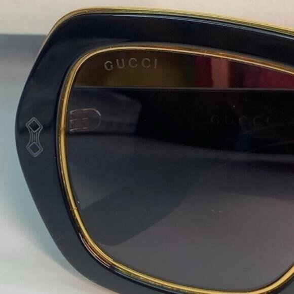 New Authentic GG1064s 002 GUCCI  Acetate Square Frame GG1064S Sunglasses Black - Picture 10 of 14